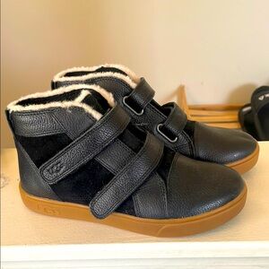 UGG Kids Black and Tan Shoes